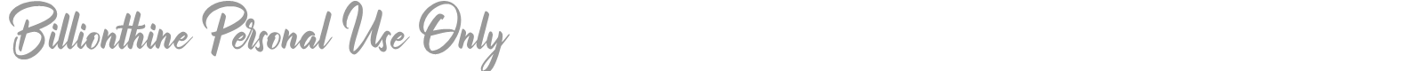 Billionthine font preview